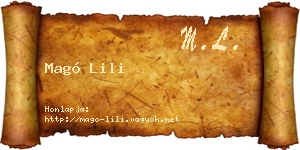 Magó Lili névjegykártya